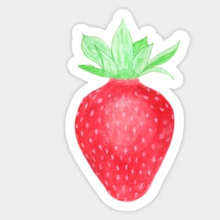 Cute watercolor strawberry pattern Sticker